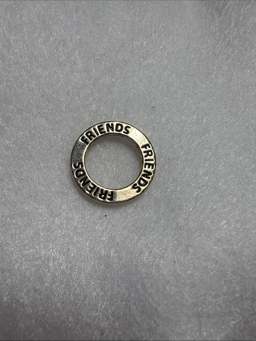 Silver 'Friends' Round Charm